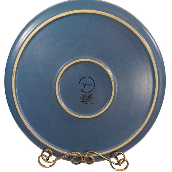 DANSK MESA 13" ROUND SERVING TRAY SKY BLUE POTTERY PLATTER PORTUGAL - Picture 2 of 6